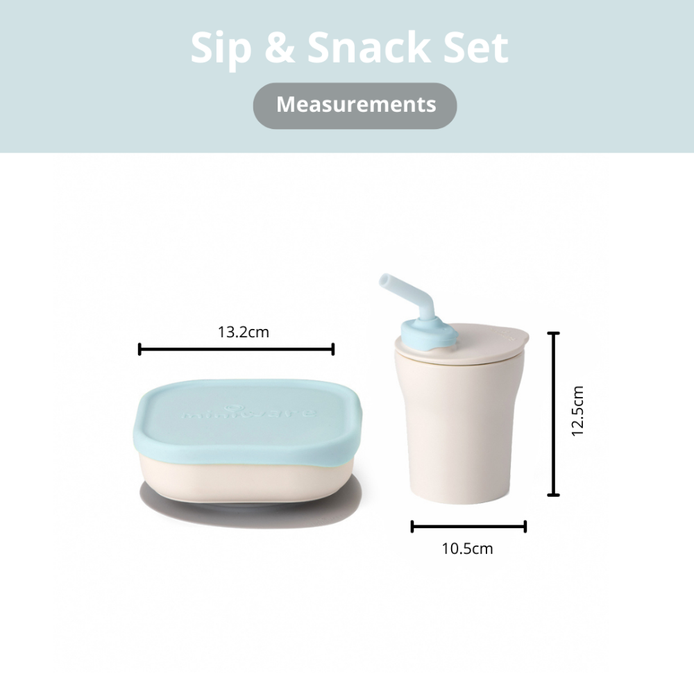 Miniware Sip & Snack- Suction Bowl with Sippy Cup Feeding Set