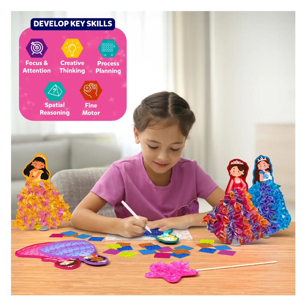 Skillmatics Art & Craft Activity - Poke-in Art Magical Princesses