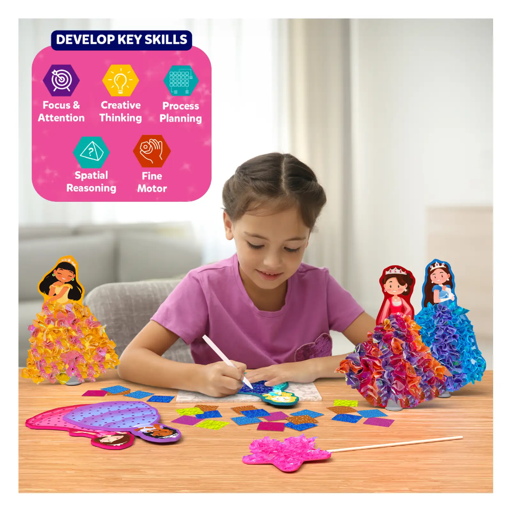 Skillmatics Art &amp; Craft Activity - Poke-in Art Magical Princesses
