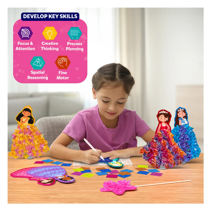 Skillmatics Art &amp; Craft Activity - Poke-in Art Magical Princesses