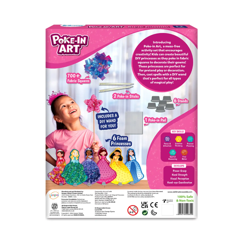 Skillmatics Art & Craft Activity - Poke-in Art Magical Princesses