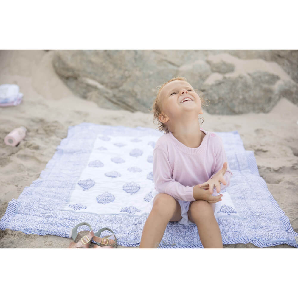 Block Printed Baby Quilt