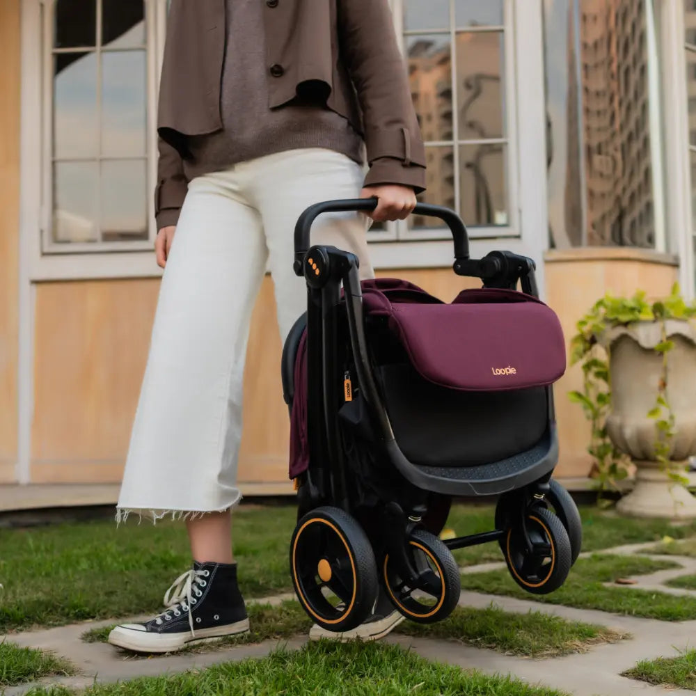 Loopie Hop Stroller - Maroon Mulberry