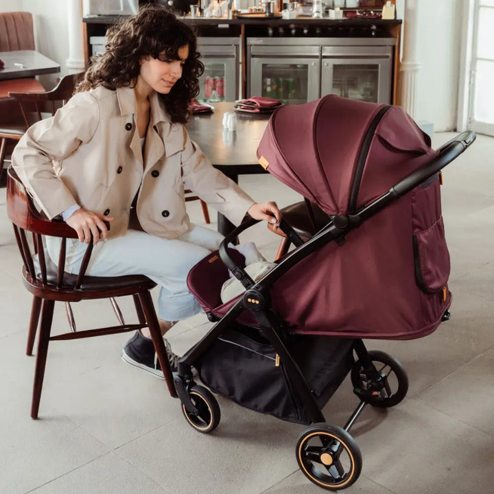 Loopie Hop Stroller - Maroon Mulberry