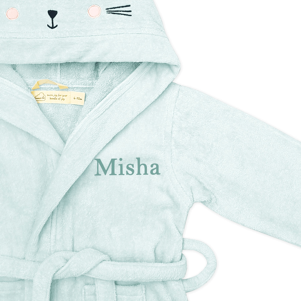 Masilo Hooded Personalised Baby Robe - Bunny