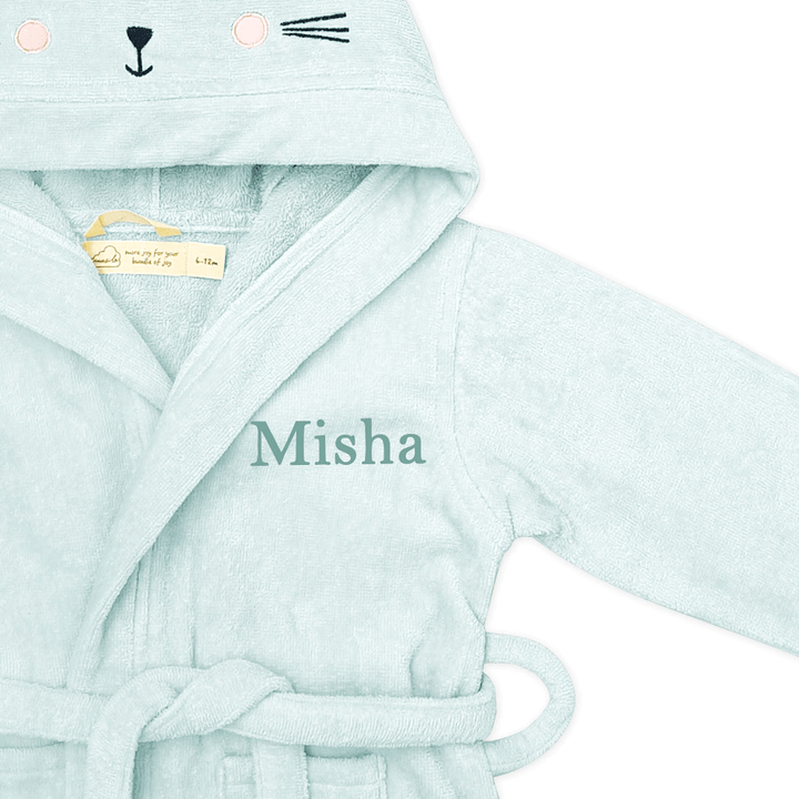 Masilo Hooded Personalised Baby Robe - Bunny