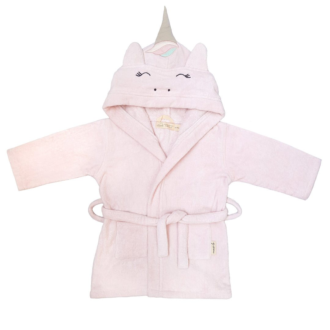 Hooded Baby Robe - Unicorn
