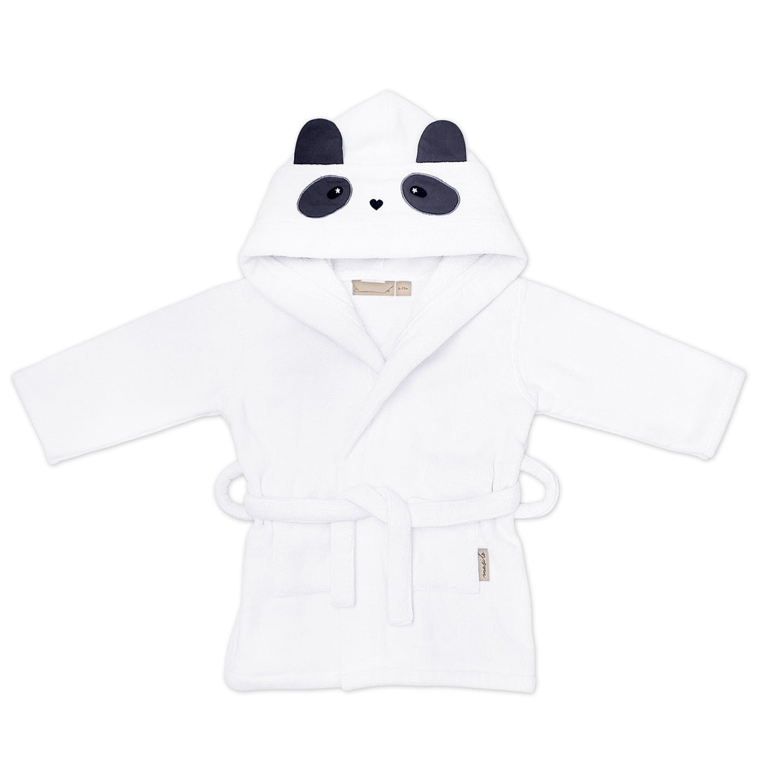 Masilo Hooded Personalised Baby Robe - Panda