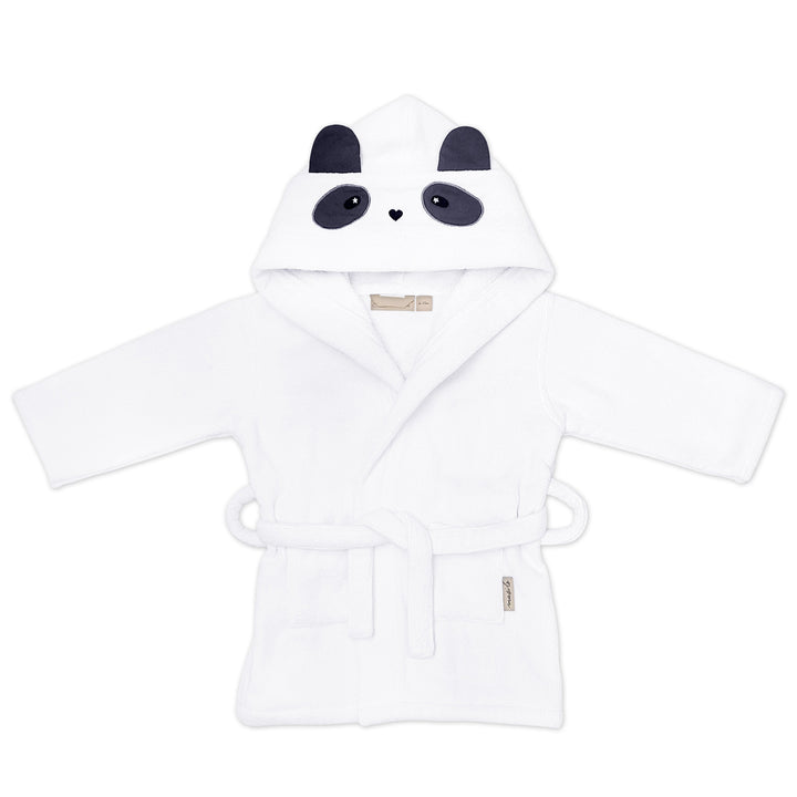 Masilo Hooded Personalised Baby Robe - Panda
