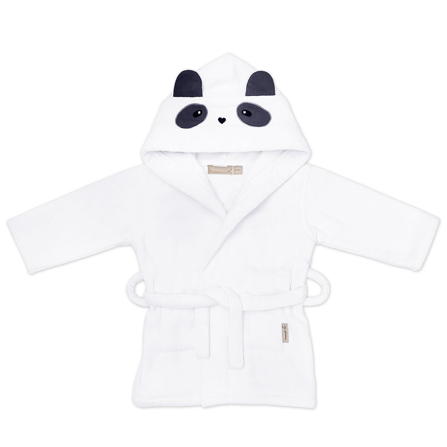 Masilo Hooded Personalised Baby Robe - Panda