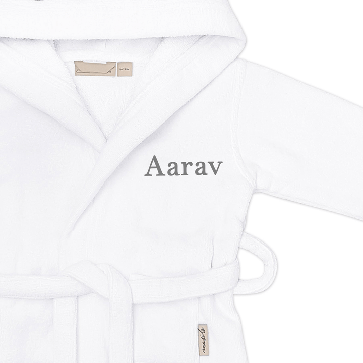 Masilo Hooded Personalised Baby Robe - Panda