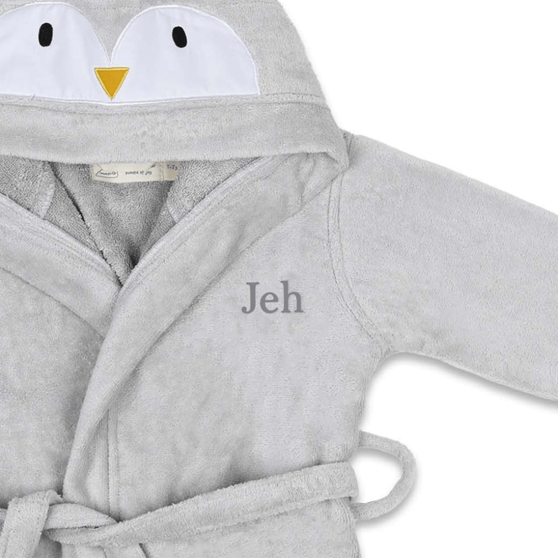 Hooded Baby Robe - Penguin