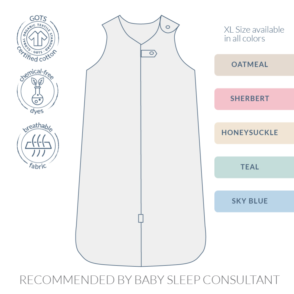 Malabar Baby Melange Wearable Baby Sleep Sack - Sky Blue 0.6 TOG