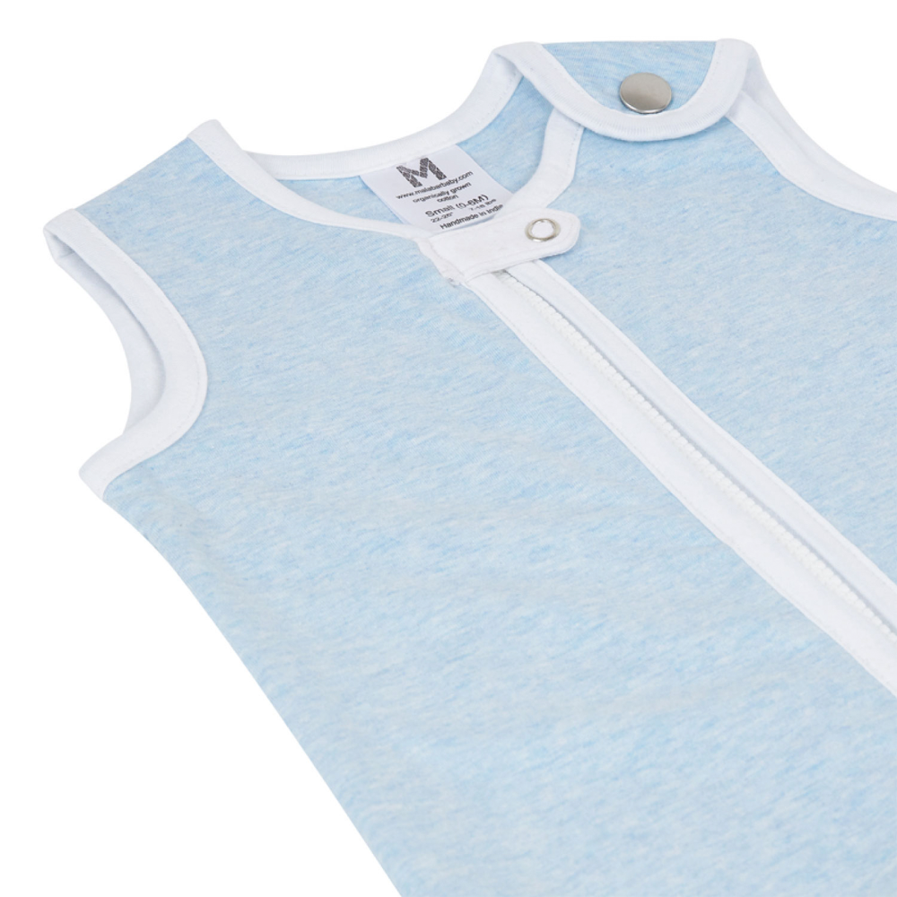 Malabar Baby Melange Wearable Baby Sleep Sack - Sky Blue 0.6 TOG