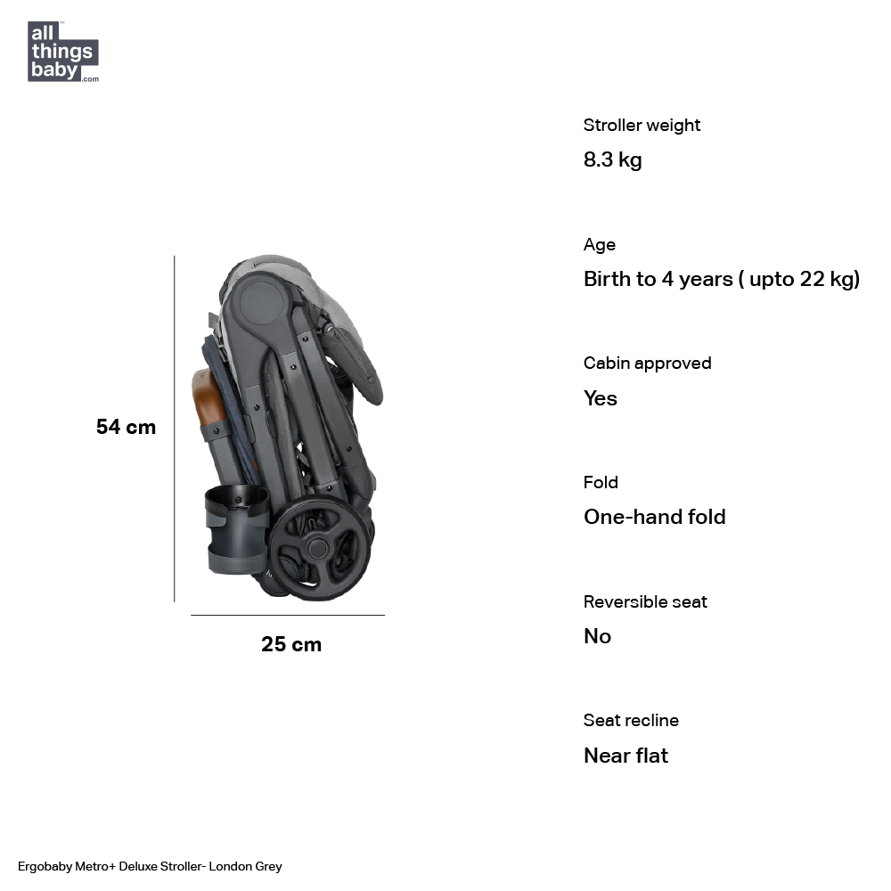 Ergobaby Metro+ Deluxe Compact Stroller