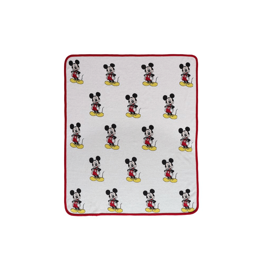 Pluchi I Love Mickey Mouse - Disney Cotton Knitted Baby Blanket