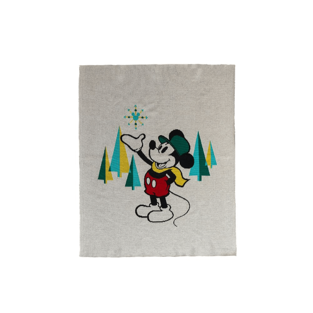 Pluchi Christmas Mickey Mouse Disney Cotton Knitted AC Blanket