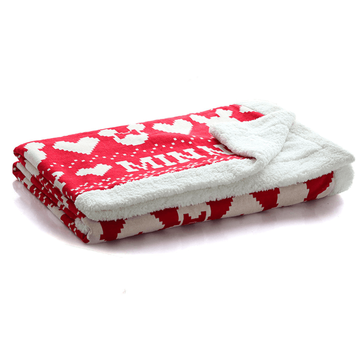 Pluchi Fairisle Christmas Mickey Mouse Sherpa Cotton Knitted Single Bed Blanket
