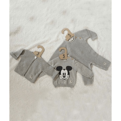 Pluchi Mickey Mouse Romper - Vanilla Grey Melange