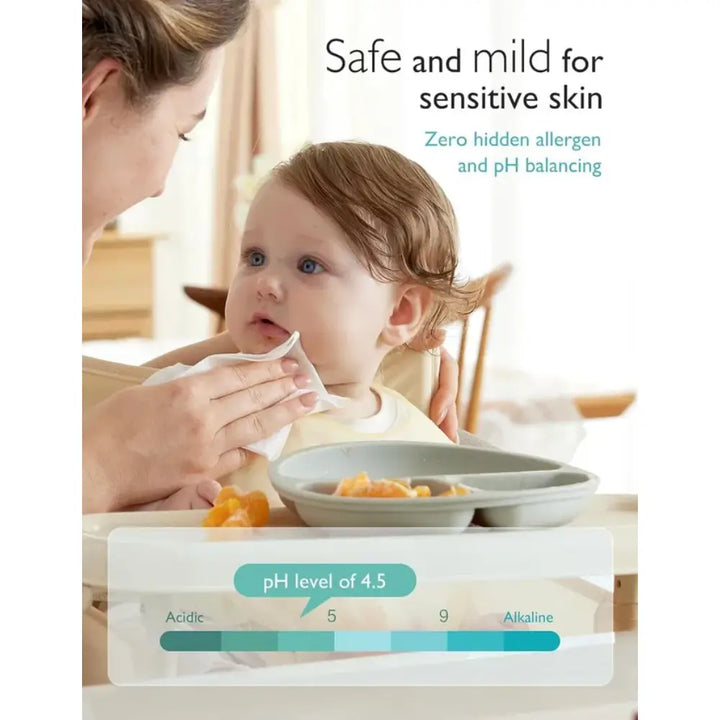 Momcozy Wipes Nose Saline Baby Wipes-90 Count (Pack of 3) White