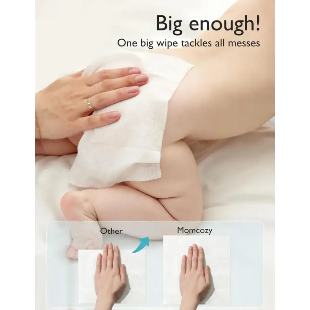 Momcozy Wipes Nose Saline Baby Wipes-90 Count (Pack of 3) White