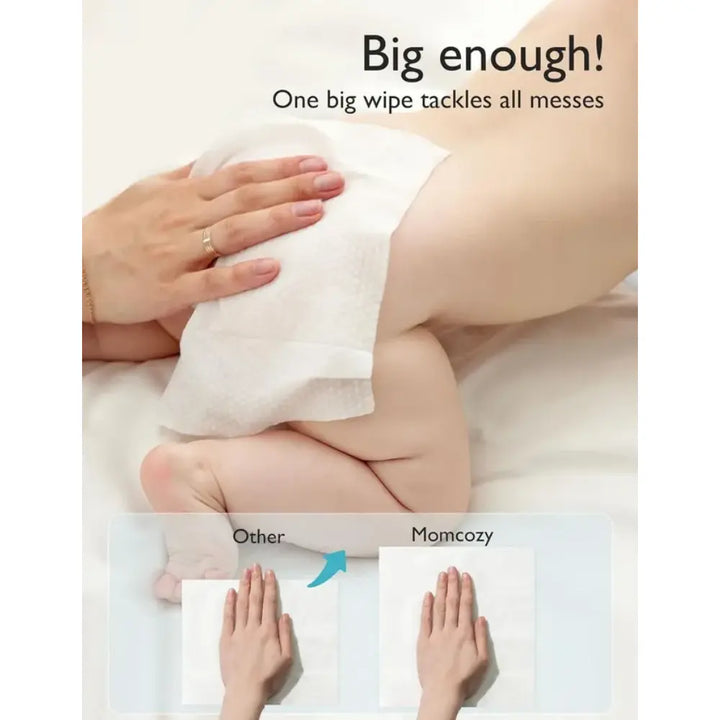 Momcozy Wipes Nose Saline Baby Wipes-90 Count (Pack of 3) White