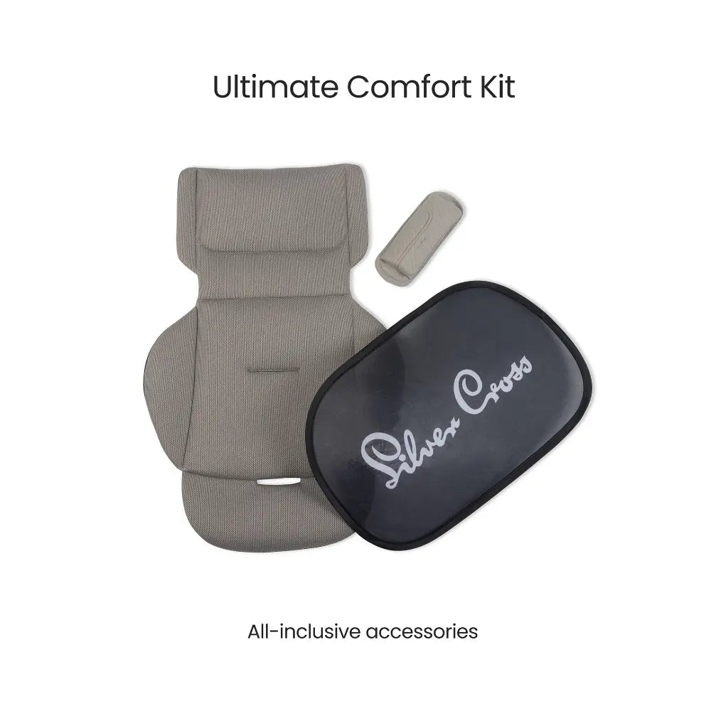Silver Cross Motion 3 All Size 360° Baby Car Seat|Convertible Car Seat|AirTech Summer Removable &amp; Leakproof Liner|EasyFit Sprung Safety Harness|3 Position Recline|0 M+|Upto 12Y  -  Natural Taupe
