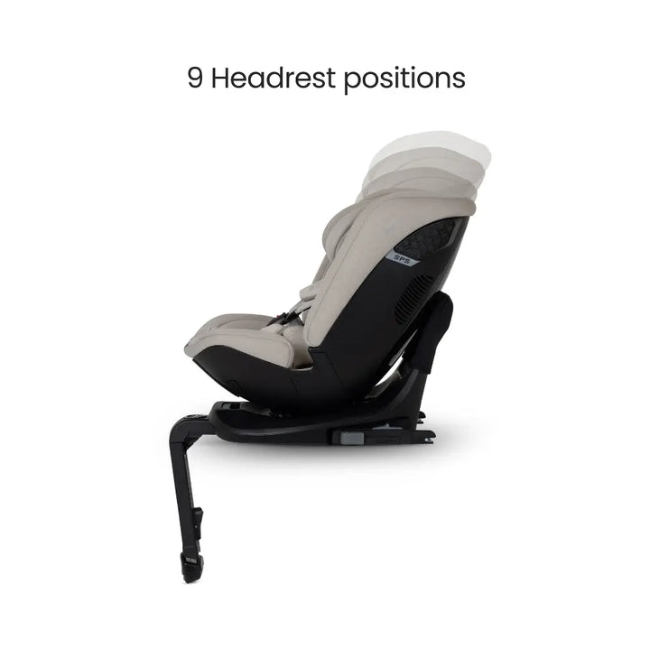 Silver Cross Motion 3 All Size 360° Baby Car Seat|Convertible Car Seat|AirTech Summer Removable &amp; Leakproof Liner|EasyFit Sprung Safety Harness|3 Position Recline|0 M+|Upto 12Y  -  Natural Taupe