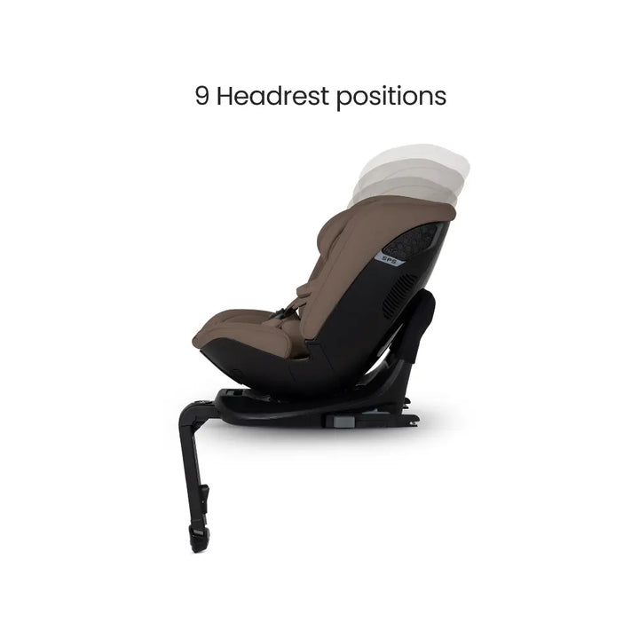 Silver Cross Motion 3 All Size 360° Baby Car Seat|Convertible Car Seat|AirTech Summer Removable &amp; Leakproof Liner|EasyFit Sprung Safety Harness|3 Position Recline|0 M+|Upto 12Y-Timeless - Cocoa
