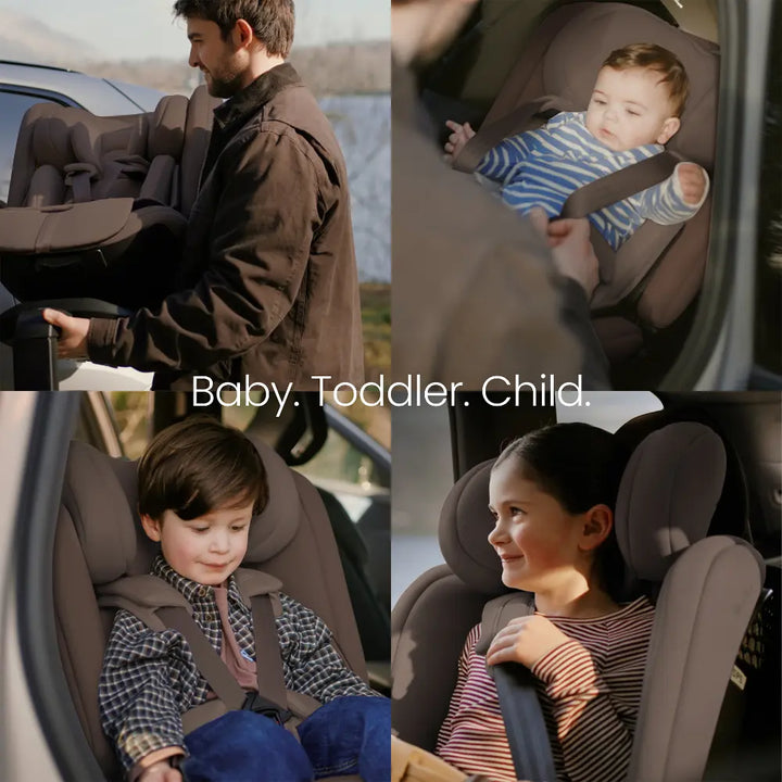 Silver Cross Motion 3 All Size 360° Baby Car Seat|Convertible Car Seat|AirTech Summer Removable &amp; Leakproof Liner|EasyFit Sprung Safety Harness|3 Position Recline|0 M+|Upto 12Y-Timeless - Cocoa
