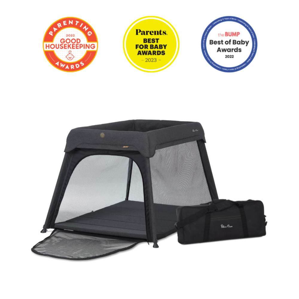 Silver Cross Slumber Carbon 3-in-1 Travel Cot - Carbon