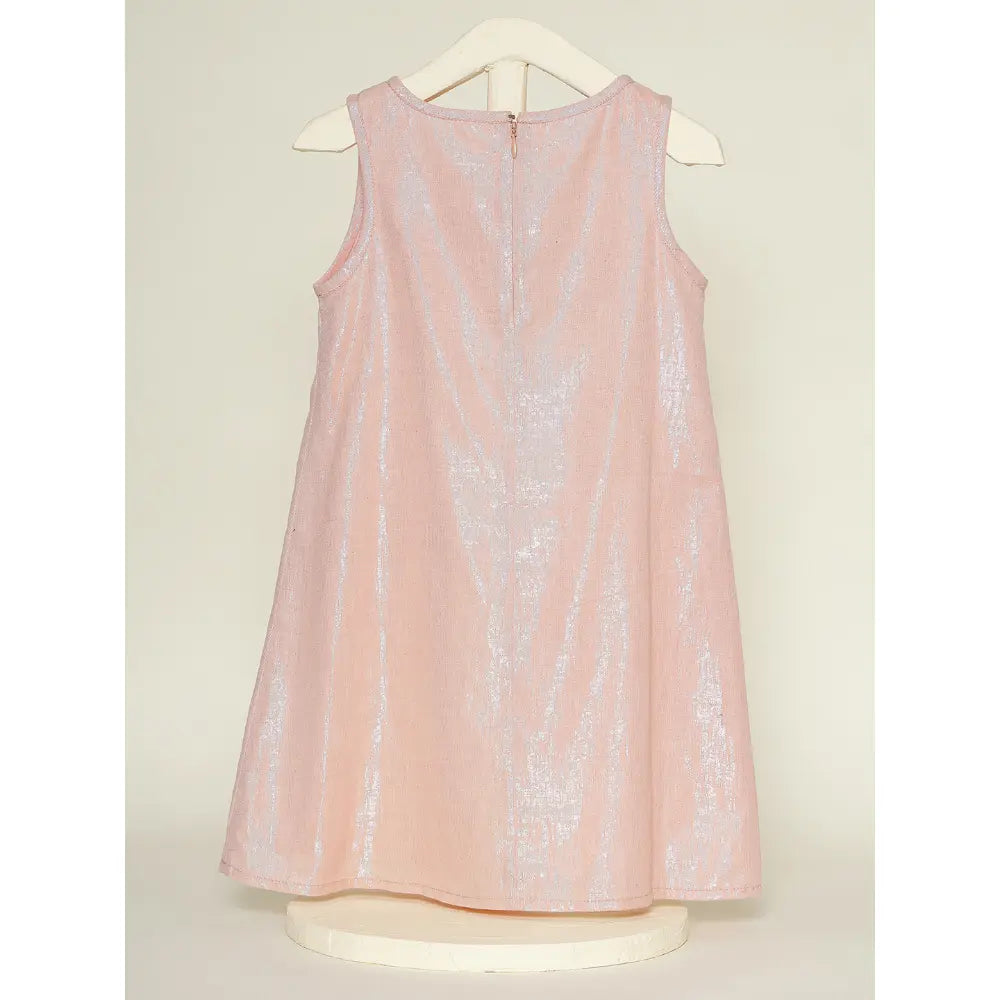 The Baby Trunk - Mouse Shift Dress &amp; Starsequin Tictac For Girls | Strawberry Pink Lurex