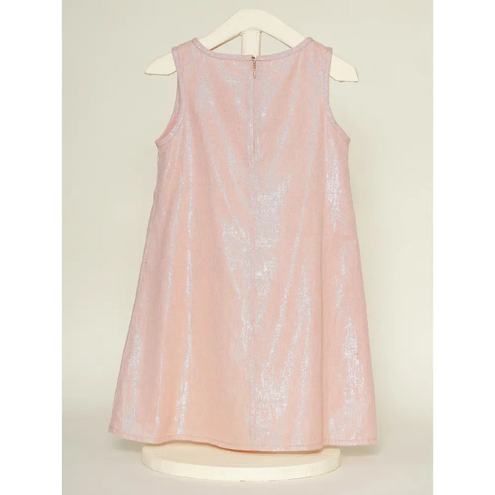 The Baby Trunk - Mouse Shift Dress &amp; Starsequin Tictac For Girls | Strawberry Pink Lurex