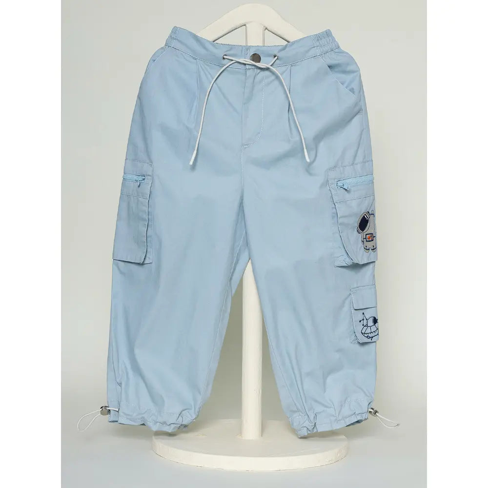 The Baby Trunk Unisex Astronaut Cargo Pants - Blue