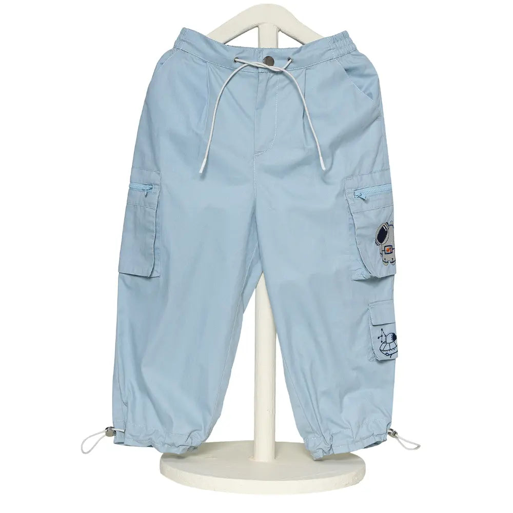 The Baby Trunk Unisex Astronaut Cargo Pants - Blue