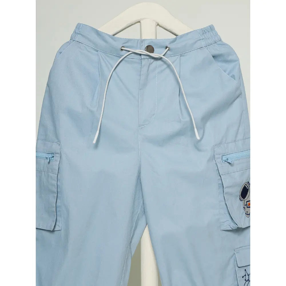 The Baby Trunk Unisex Astronaut Cargo Pants - Blue