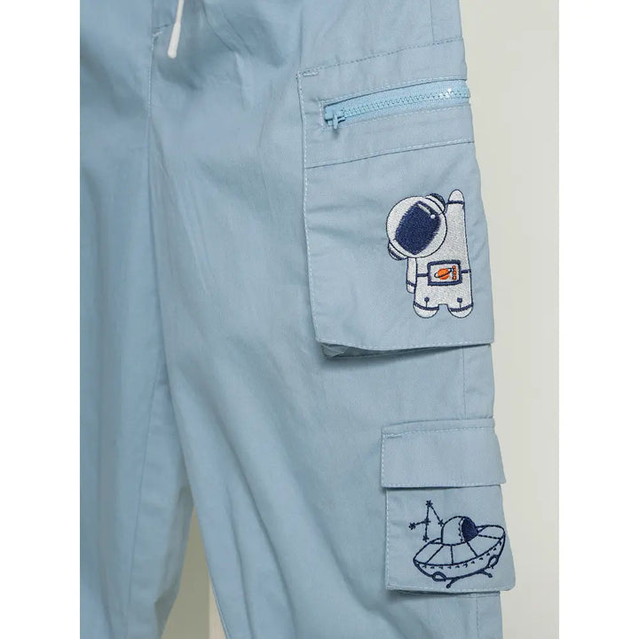 The Baby Trunk Unisex Astronaut Cargo Pants - Blue