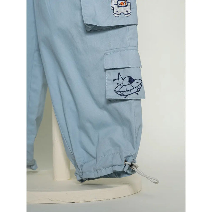 The Baby Trunk Unisex Astronaut Cargo Pants - Blue