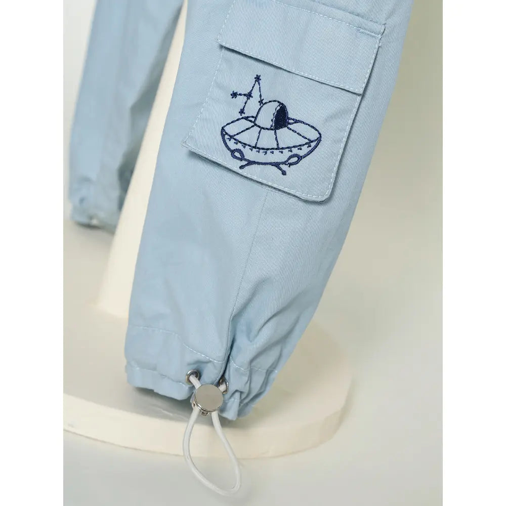 The Baby Trunk Unisex Astronaut Cargo Pants - Blue