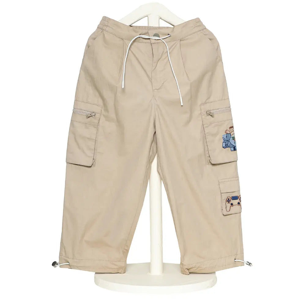 The Baby Trunk Unisex Minecraft Cargo Pants - Brown