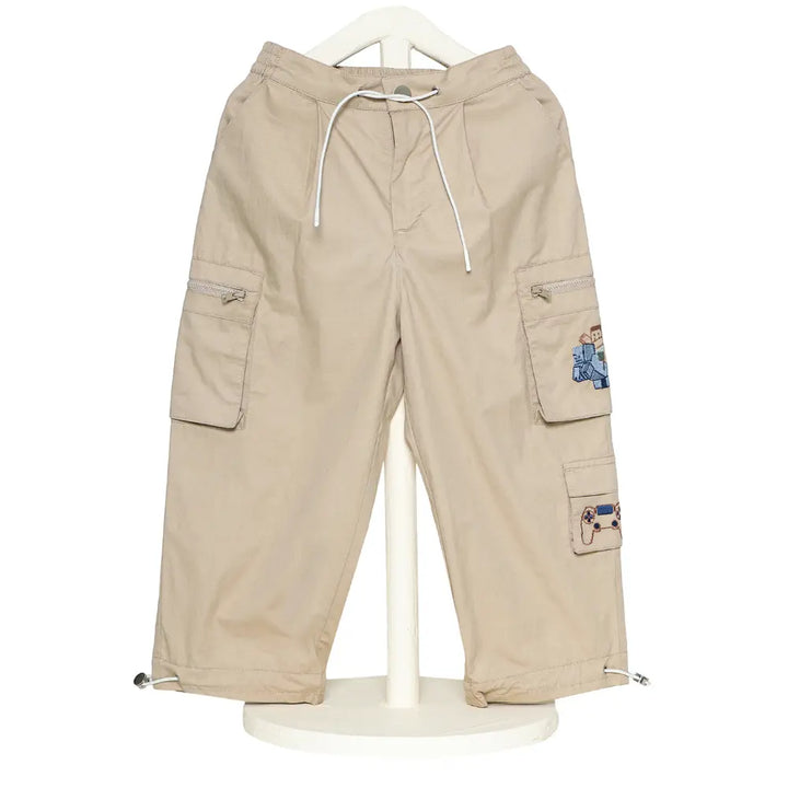 The Baby Trunk Unisex Minecraft Cargo Pants - Brown