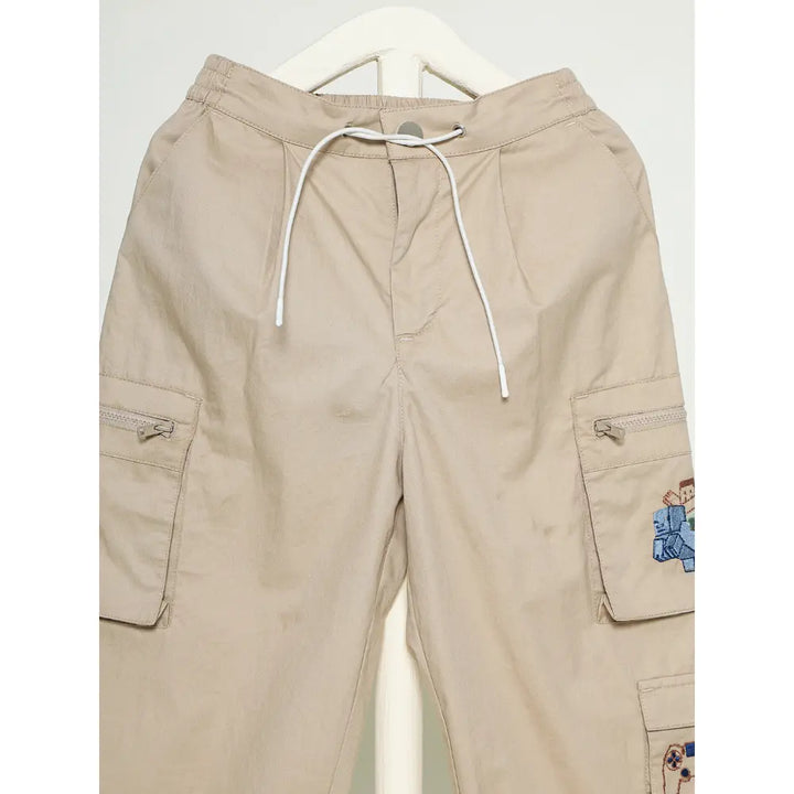 The Baby Trunk Unisex Minecraft Cargo Pants - Brown