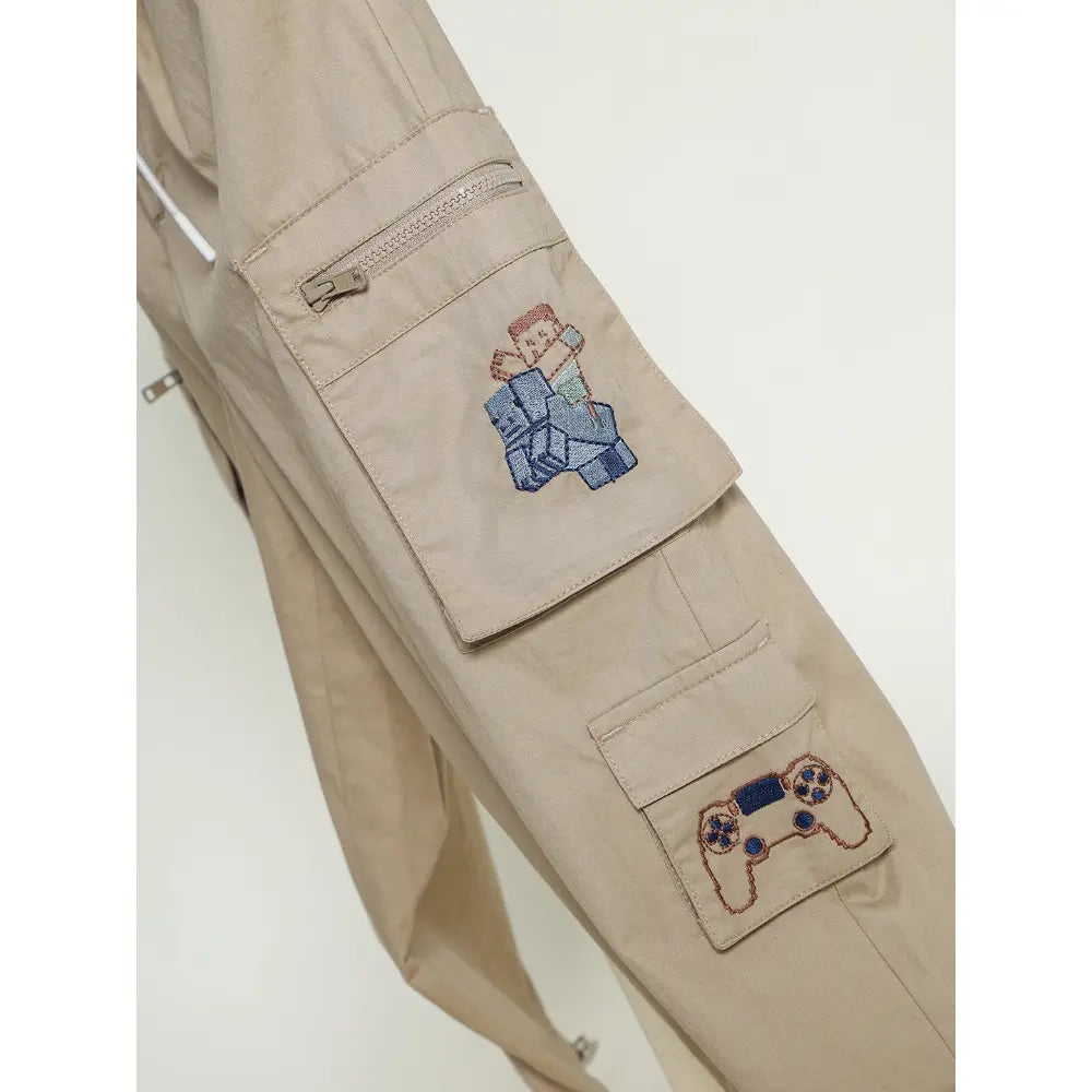 The Baby Trunk Unisex Minecraft Cargo Pants - Brown
