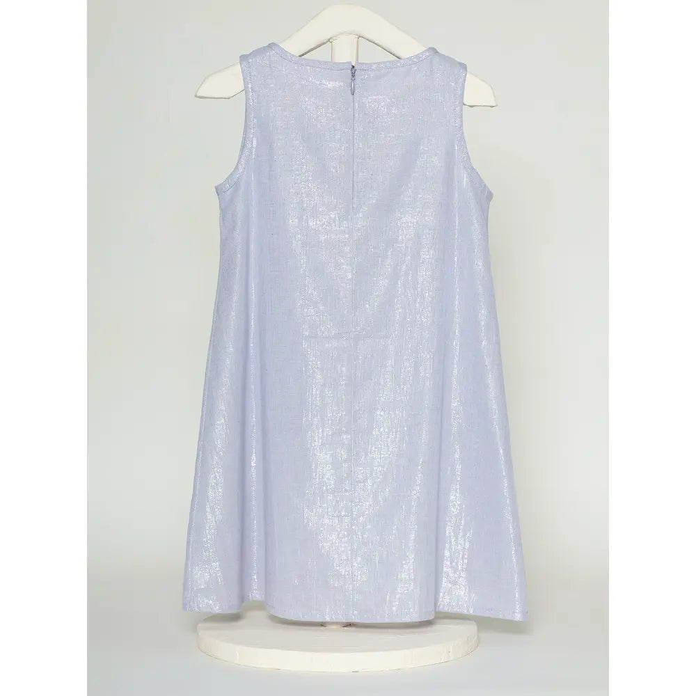 The Baby Trunk - Mouse Shift Dress &amp; Starsequin Tictac For Girls | Blue Lurex