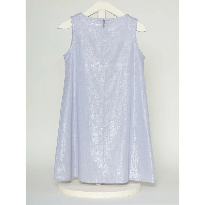 The Baby Trunk - Mouse Shift Dress &amp; Starsequin Tictac For Girls | Blue Lurex