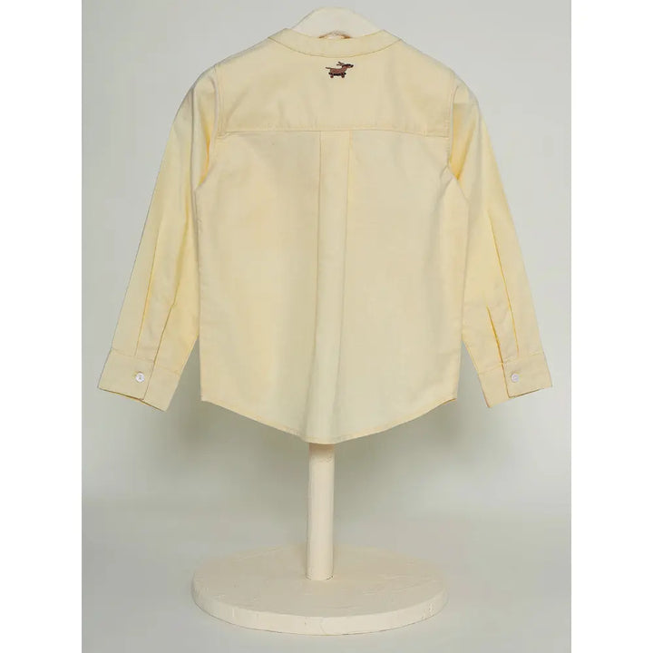 The Baby Trunk Unisex Yellow Band Collar Shirt | 0 to 24 Months