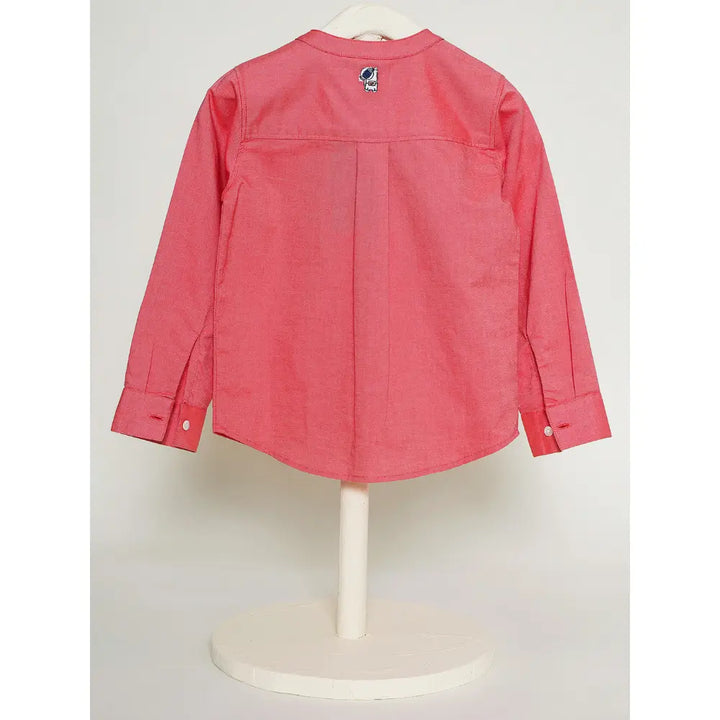 The Baby Trunk Unisex Coral Band Collar Shirt | 0 to 24 Months