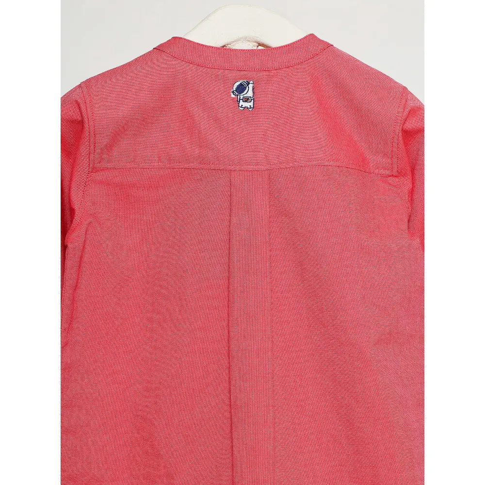 The Baby Trunk Unisex Coral Band Collar Shirt | 2 to 6 Years