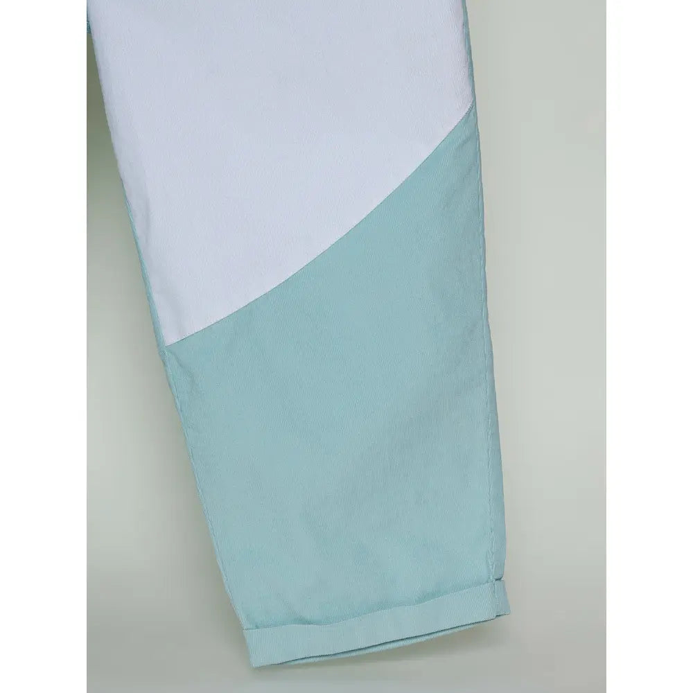 The Baby Trunk Unisex Comfy Patch Pants - Sea Blue and White
