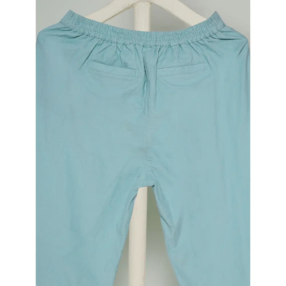 The Baby Trunk Unisex Comfy Patch Pants - Sea Blue and White
